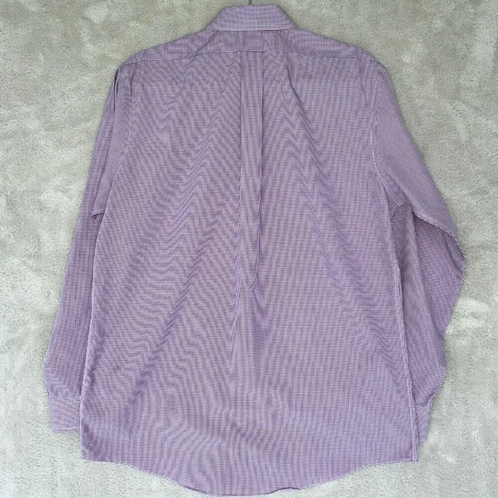 Brooks Brothers Regent Long Sleeve Button Up Dress Shirt Men 16/34 Red Plaid - Picture 6 of 8